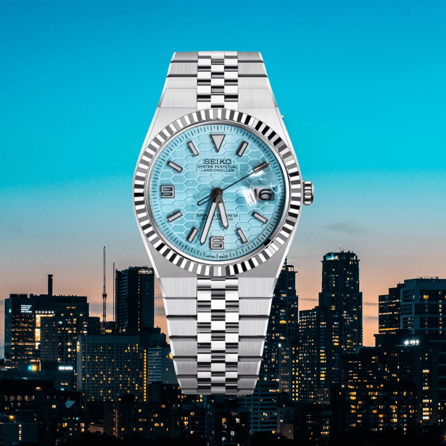 SEIKO MOD LAND-DWELLER tiffany blue