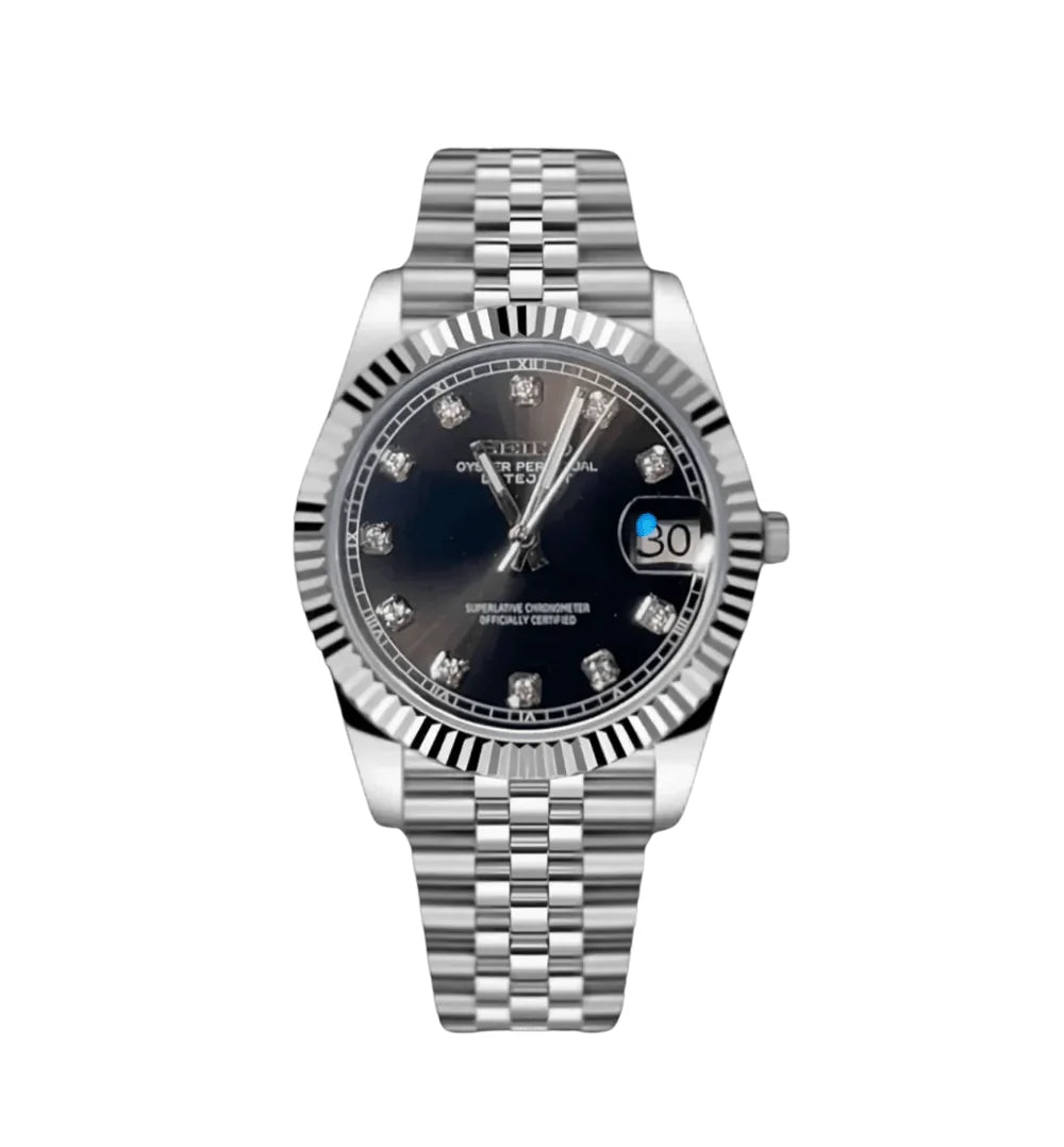 Seiko Mod Datejust Gem Black