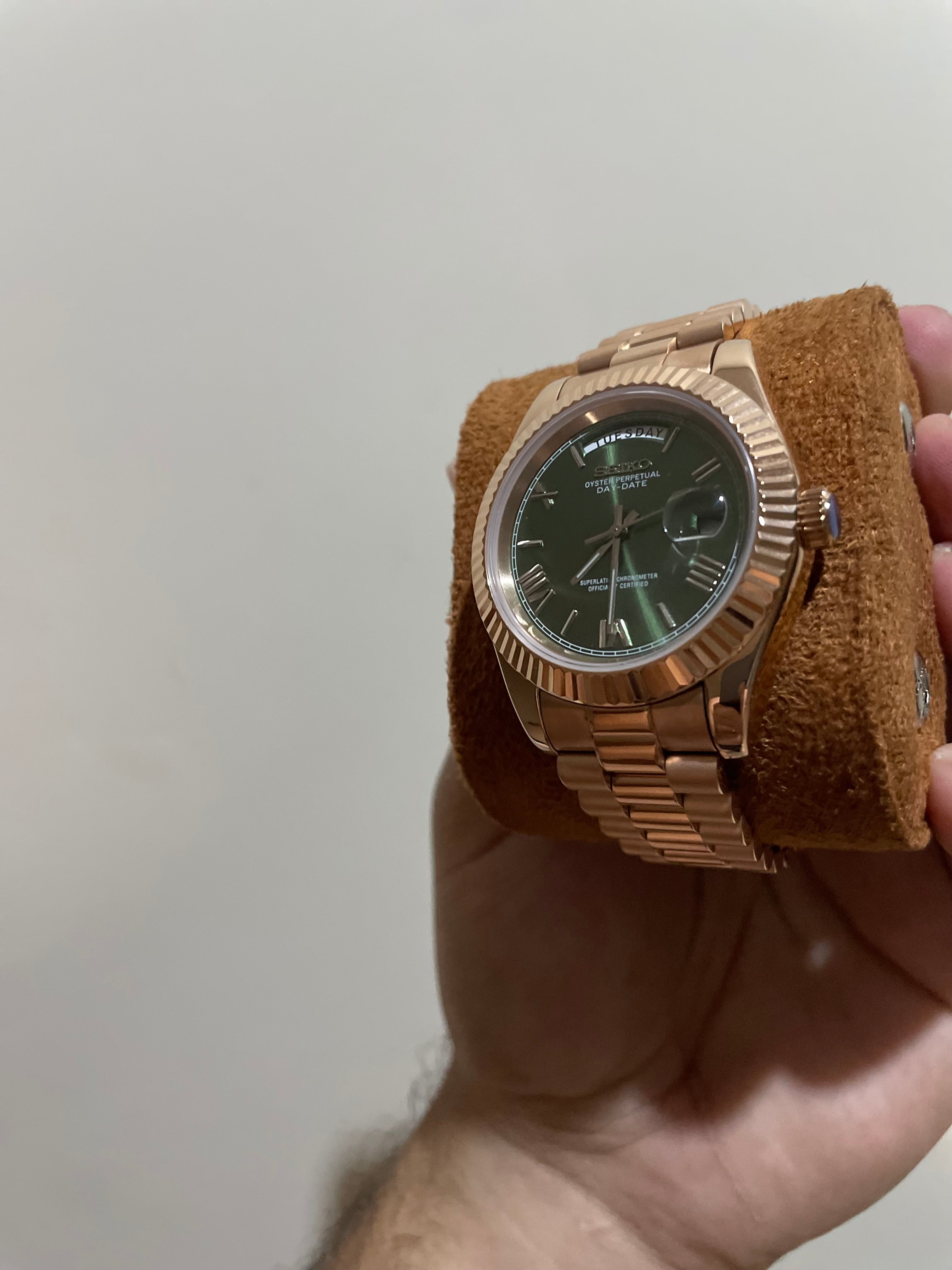 Seiko Mod Day-Date Mint Green