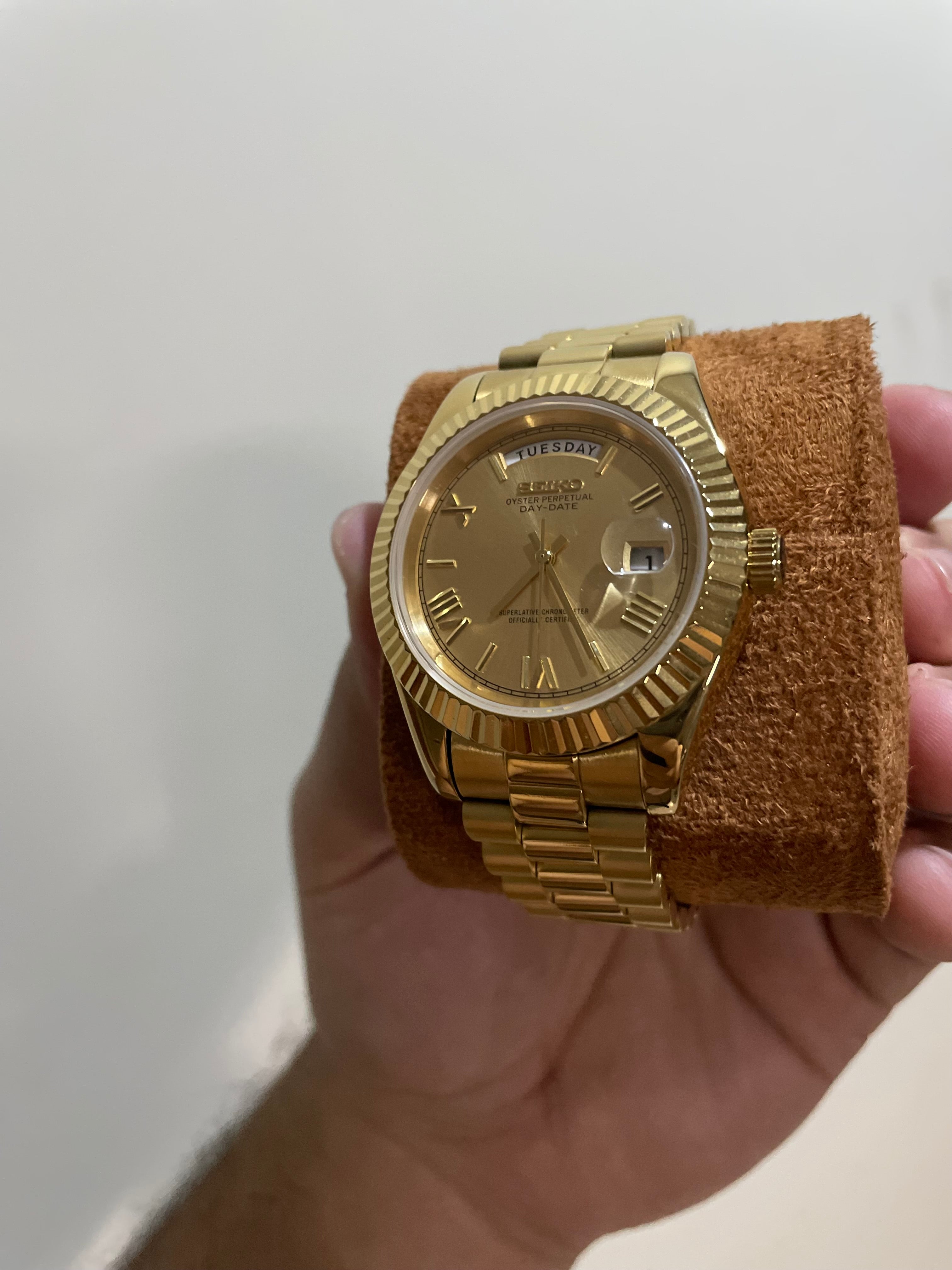 Seiko Mod Day-Date Full Gold
