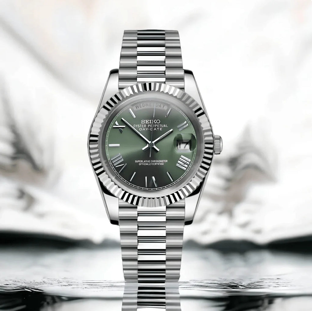 Seiko Mod Day-Date Olive Green
