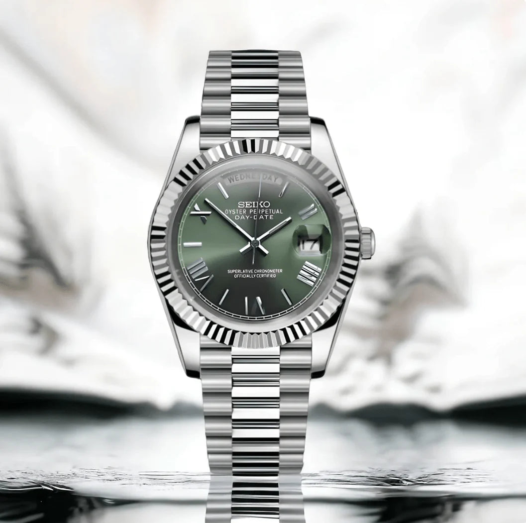Seiko Mod Day-Date Olive Green