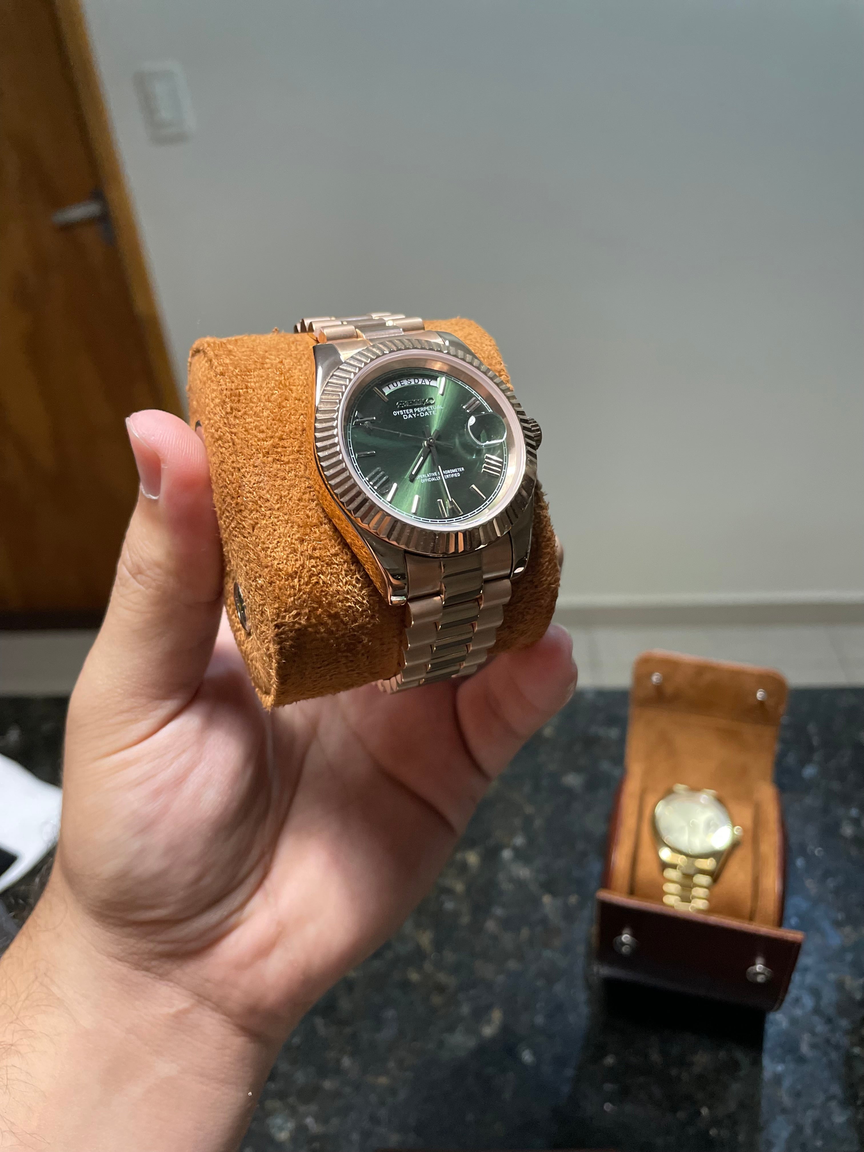 Seiko Mod Day-Date Mint Green