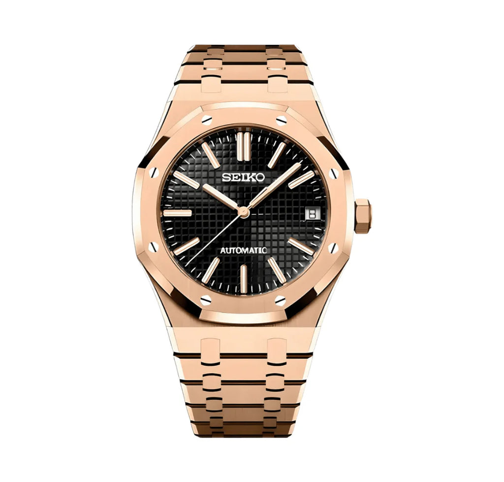 SEIKO MOD ROYAL OAK ROSE GOLD