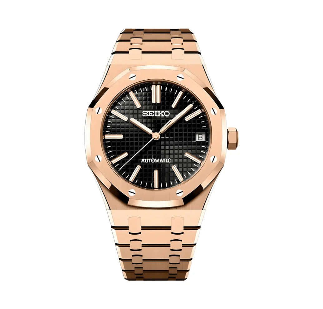 SEIKO MOD ROYAL OAK ROSE GOLD