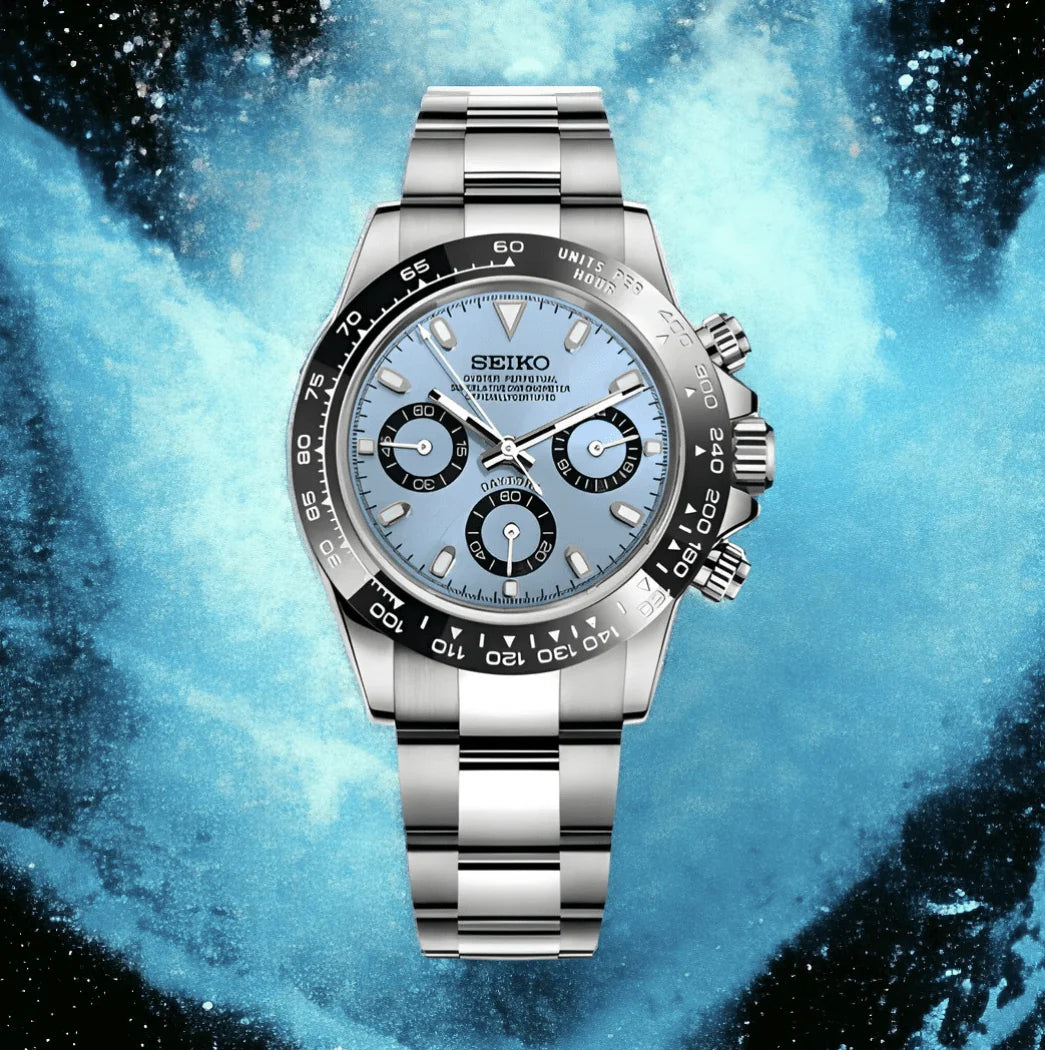 SEIKO MOD DAYTONA ICE BLUE