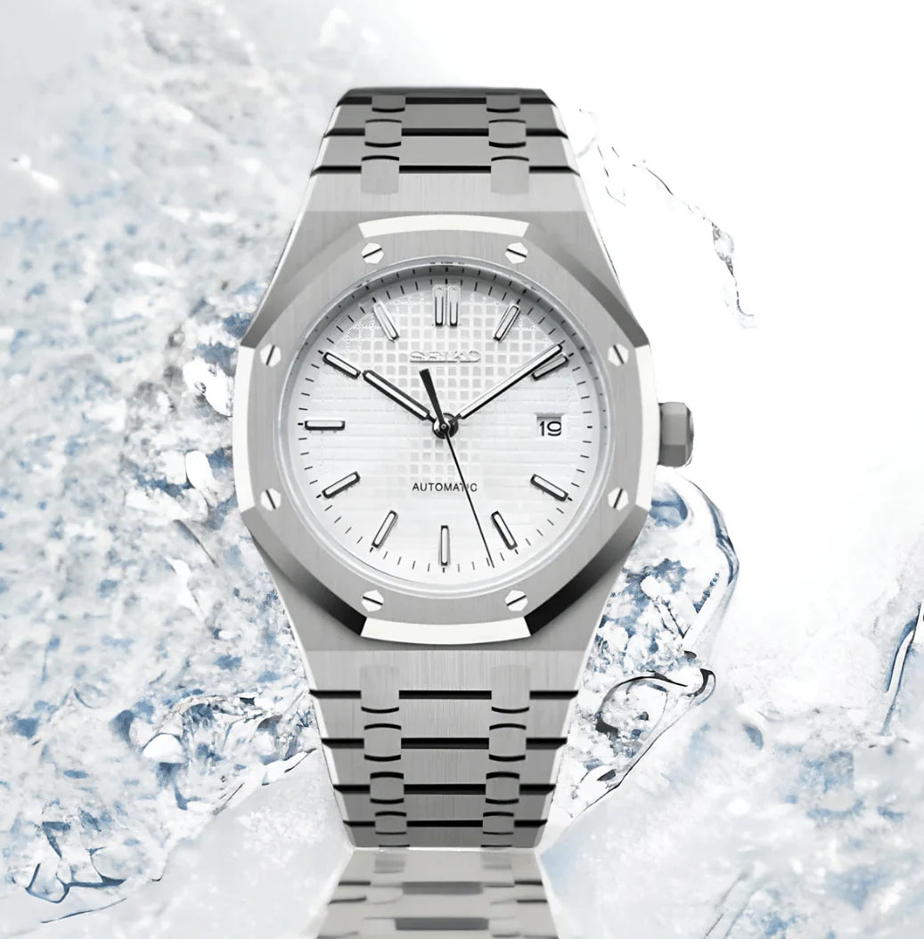 SEIKO MOD ROYAL OAK CLASSIC WHITE